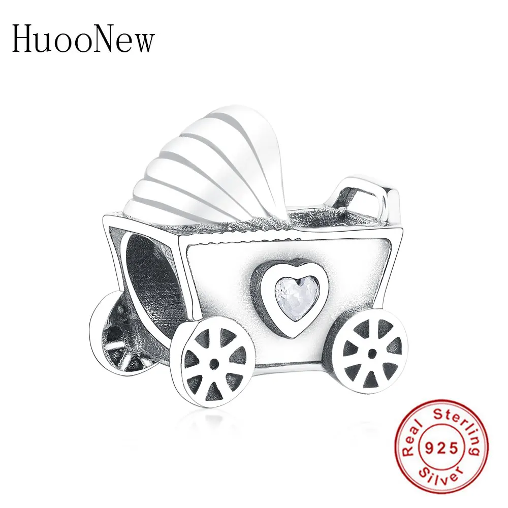 Fit Pandora талисманы браслет Pulsera 925 пробы Серебряный для маленьких мальчиков и девочек тележка коляска Тролль бусины решений
