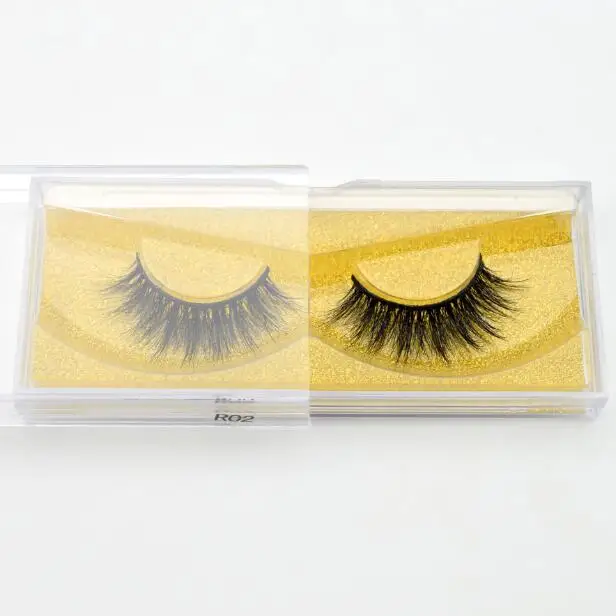 Visofree Lashes 3D норковые ресницы Объемные норковые ресницы для наращивания толстые норковые ресницы безжалостные пушистые натуральные накладные ресницы R02 - Длина: R02