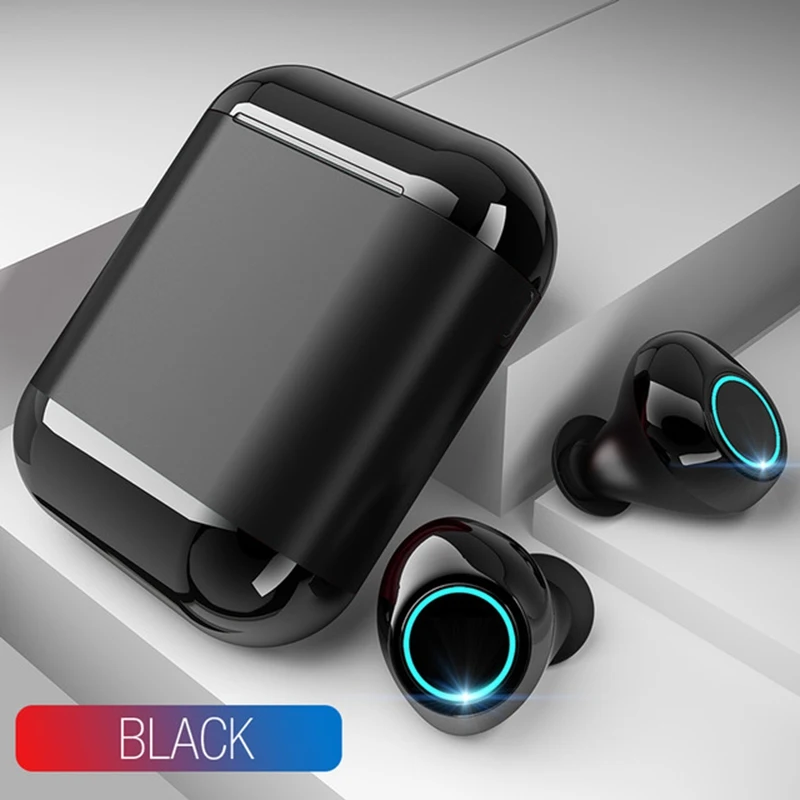 Беспроводные Bluetooth наушники TWS спортивные с микрофоном зарядная коробка 5 0