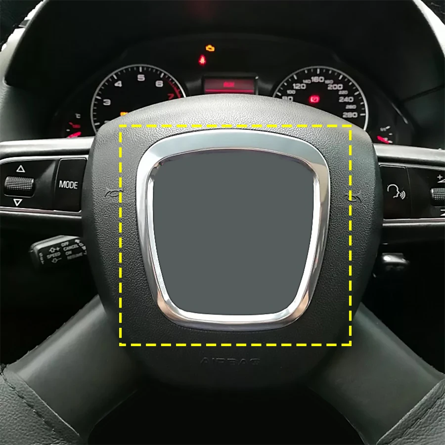 1Pcs Car Interior Accessories Steering Wheel Ring Wheel Emblem Decoration Ring Sticker For Audi A3A4LA6LQ3Q5Q7 (7)