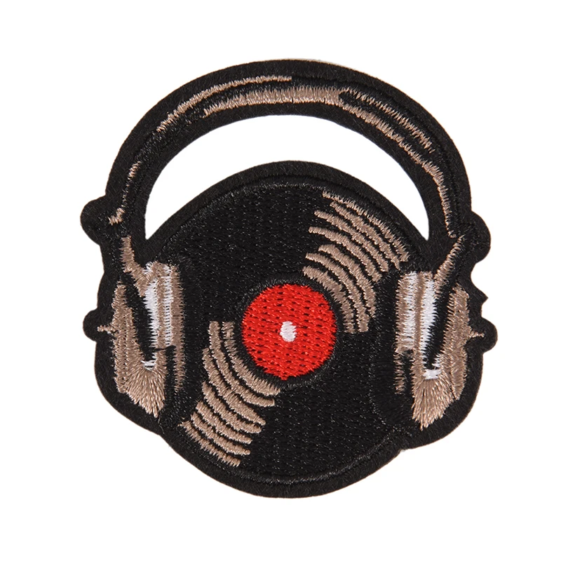 MENGXIANG DIY Decoration Diy Record Music Badge Iron On Embroidered ...