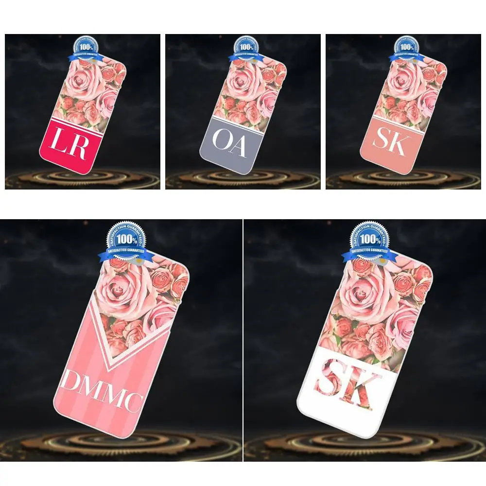 

Personalised Initials Floral Pink Roses Style For Huawei G7 G8 Honor 5A 5C 5X 6 6X 7 8 V8 Mate 8 9 P7 P8 P9 P10 Lite Plus TPU