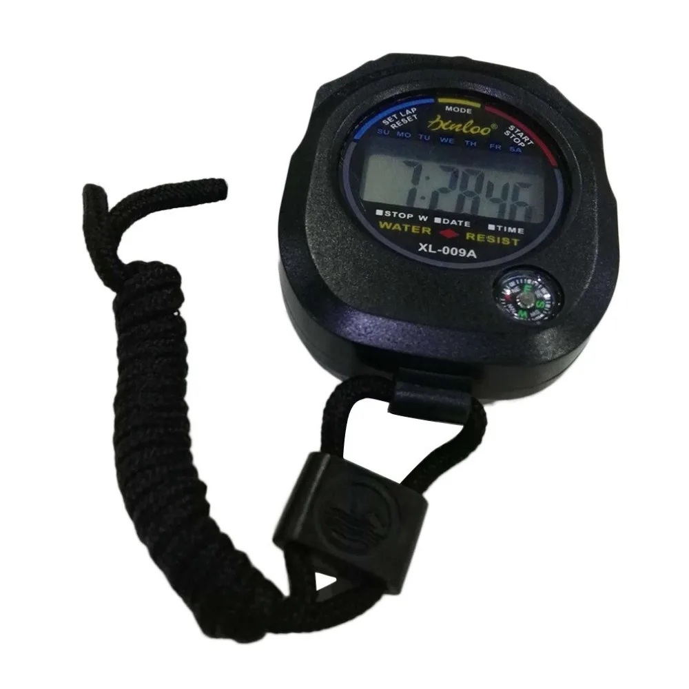 Portable ABS Time Counter Digital LCD Sports Stopwatch Professional