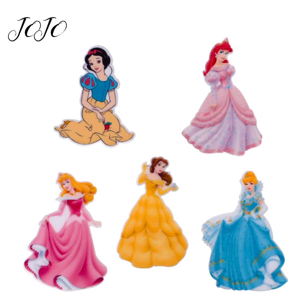 

JOJO BOWS 10pcs DIY Craft Supplies Long Skirt Princess Planar Resin Accessories For Phone Case Sticker Bag Apparel Decoration