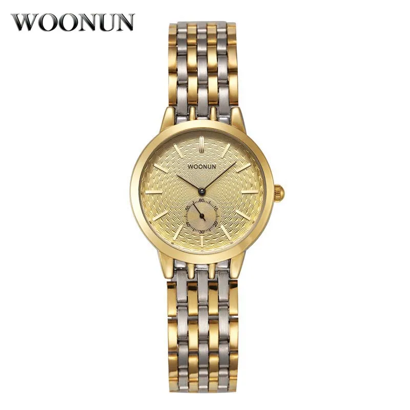 WOONUN Top Brand Luxury Gold Watches Women Full Steel Quartz Wrist Watch Lady Ultra Thin Exquisite Small Watches For Ladies WOONUN Top Brand Luxury Gold Watches Women Full Steel Quartz Wrist Watch Lady Ultra Thin Exquisite Small Watches For Ladies