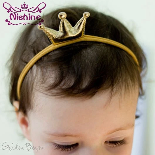 Эластичная нейлоновая тиара Nishine для новорожденных 7 цветов|kids headwear|crown headbandheadband