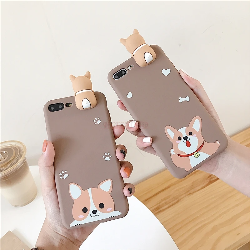 Чехол с единорогом для iPhone 7 Minnie Puppy Dog, мягкий силиконовый 3D игрушечный чехол для iPhone 6 6s 7 8 Plus X XR XS 11 Pro Max Coque Funda