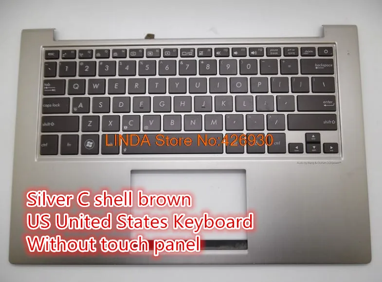 Упор для рук и клавиатура ASUS UX32 UX32A UX32E UX32V BX32 UX32VD Серебряный C оболочкой