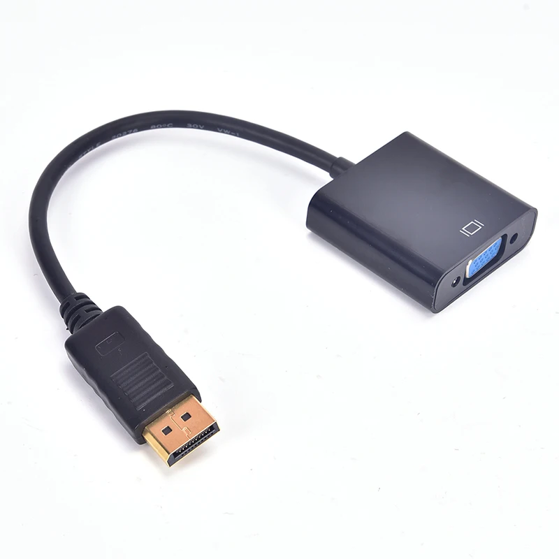 Черный Адаптер DP Male VGA Female Display Port кабель конвертер Displayport|Кабели VGA| |
