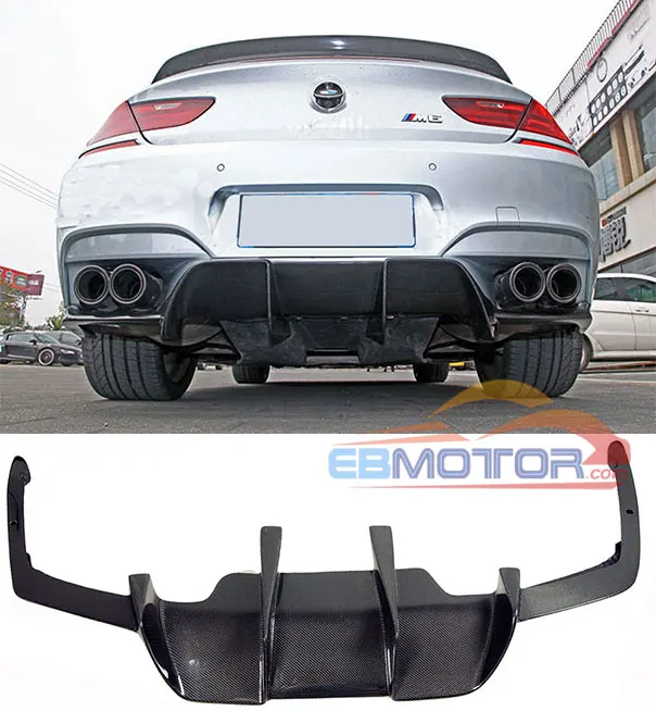 V style Real Carbon Fiber Rear Diffusr For BMW F06 F12 F13 M6 Grand Coupe 640i 650i 2014UP B371