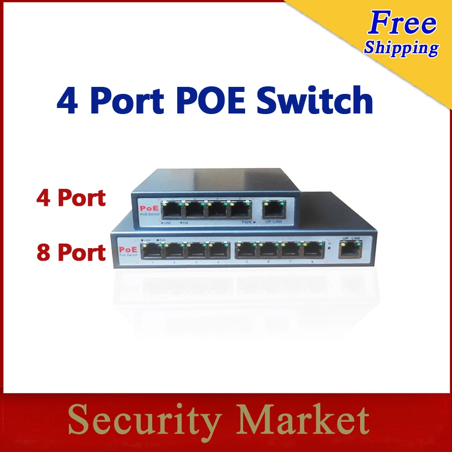 POE коммутатор 4-портовый PoE коммутатор 4+ 1 Порт настольный Быстрый Ethernet коммутатор IP сетевые камеры питание с камерами и nvr POE31004P