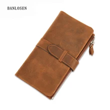 Горячо! Crazy Horse Кожаные мужские кошельки люксовый бренд винтажный кошелек из натуральной кожи для мужской держатель для кредитных карт кошелек YS1296