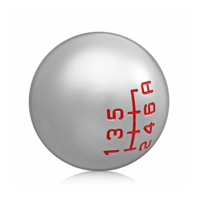Universal CNC Aluminum Alloy Silver Ball Shape Shifter Lever Stick 6 Speed Gear Shift Knob For JDM For Honda /Civic FD2 Type R