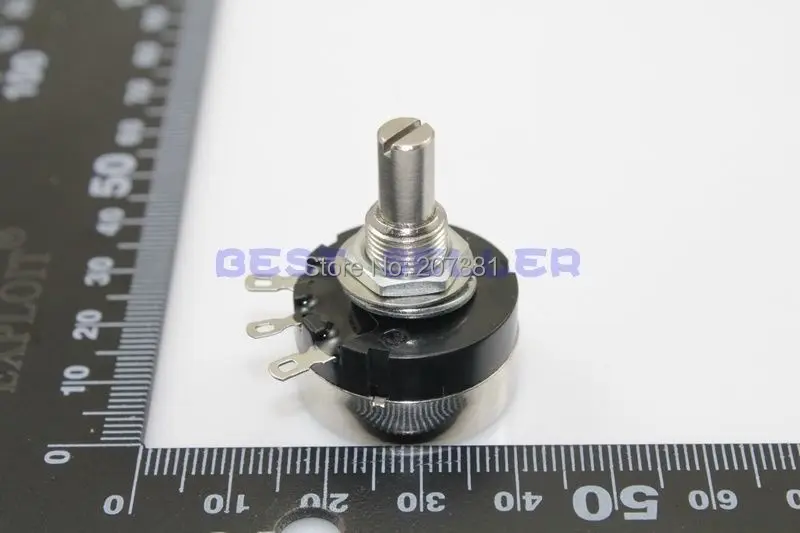 free shipping 5pcs RV24YN 20S B501 500 ohm 0.5K Carbon Composition Rotary Taper Potentiometer | Электронные компоненты и