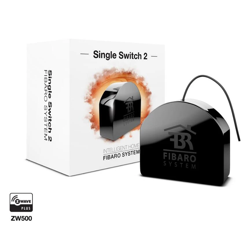 

FIBARO Z-Wave Plus FGS-213 ZW5 Single Switch 2 Relay Switch 868.42 MHz(EU) Max power 6.5A Smart notifications home automation