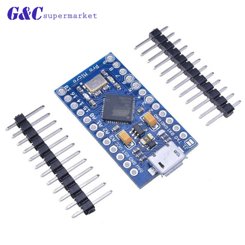 Pro Micro ATmega32U4 5V 16 МГц заменить ATmega328 для arduino ATMega 32U4 Pro Mini с 2 Row штыревые