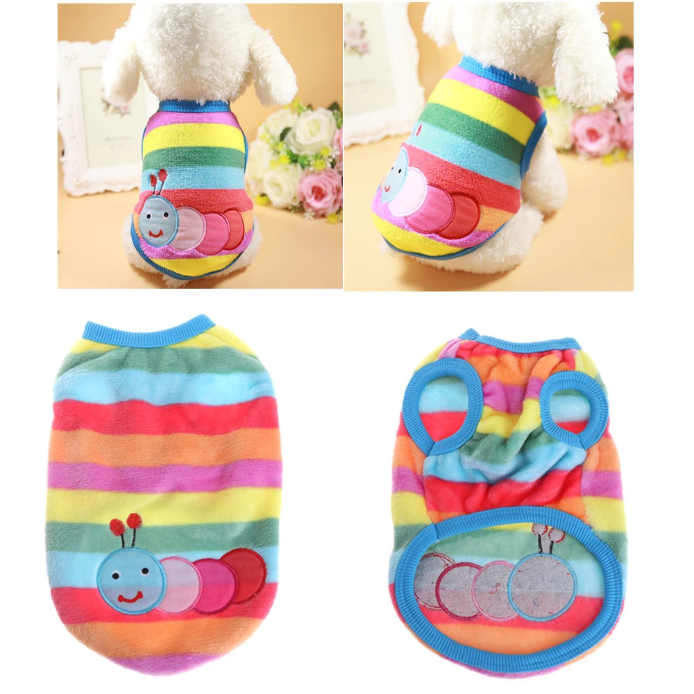 font b Pet b font Dogs Sweater Funny Cute Worm Jacket Clothes Dog Puppy Colorful