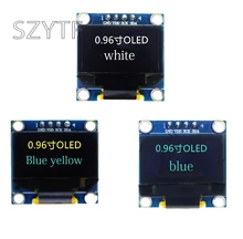 10pcs 0.96 inch IIC Serial Yellow Blue White OLED Display Module 128X64 I2C SSD1306 12864 LCD GND VCC SCL SDA 0.96" for Arduino