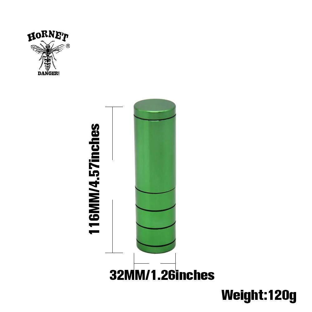 HORNET алюминиевый травяной шлифовальный станок металлический измельчитель для табака для дробилки+ один htter Dugout курительная трубка измельчители для курения