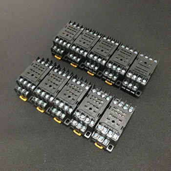 

10pcs Mini Relay Socket Base PYF14A for MY4NJ HH54P H3Y-4 General Purpose Relay Power Relays 14 Pin Screw Terminal Din Rail