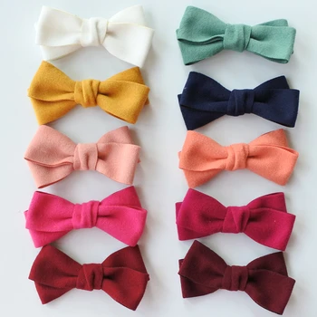 

12pcs/lot Two Layer Solid Color Girls Large Bows Boutique Bow Hair Clips For Women Hair Barrettes Hair Accessories Headwear