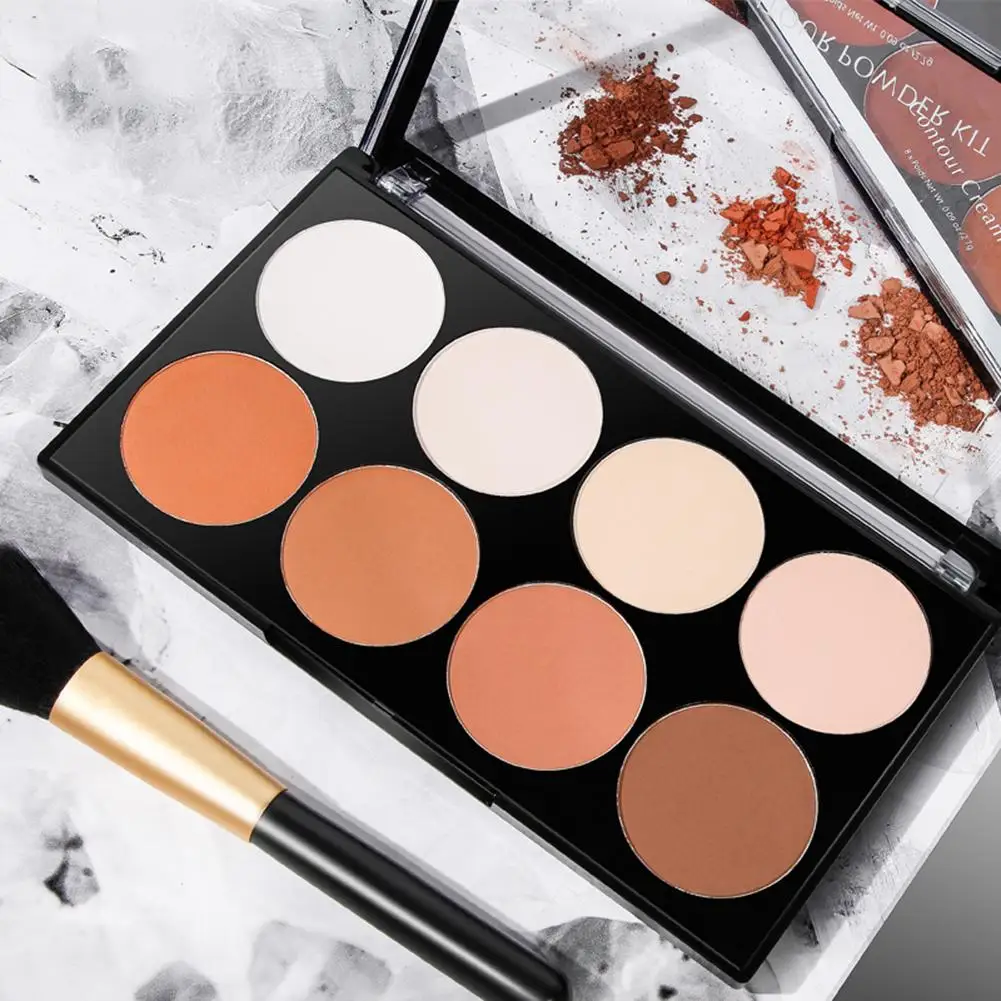 

8-color Matte Makeup Setting Highlighter Powder Cake Repairing Palette Three-dimensional Shadow Decoration Concealer Powder