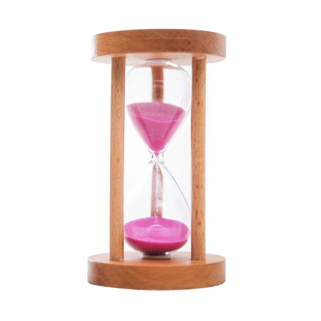 10 15 30 Minutes Hourglass Timer Wooden Framed Sandglass Sand Timer Clock Kitchen Tools Home Office Table Decor Math Toy Gift