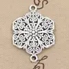 Connecteur de fleur Antique 40x28mm, pendentif adapté à la main, couleur Bronze argent Vintage tibétain, bijoux faits à faire bricolage-même, 4 pièces ► Photo 1/2
