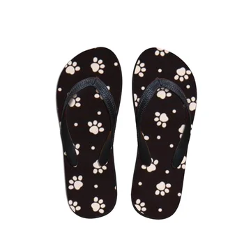 

Customized Summer Fashion Men's Flip Flops 3D Dog Footprint Beach Sandals for Men Flat Slippers non-slip Shoes Sandals pantufa