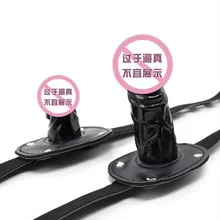 Double-ended Dildo Mouth Gag Mouth Fetter Bondage Flirting Silicone Penis Plug BDSM Adult Games Sex Toys for Woman Man