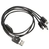 Cable conector de carga de datos USB 2,0 tipo A macho A 3 Mini USB B macho 5 pines 480Mbp Sync Power Cable Splitter para teléfono de alta velocidad ► Foto 1/6