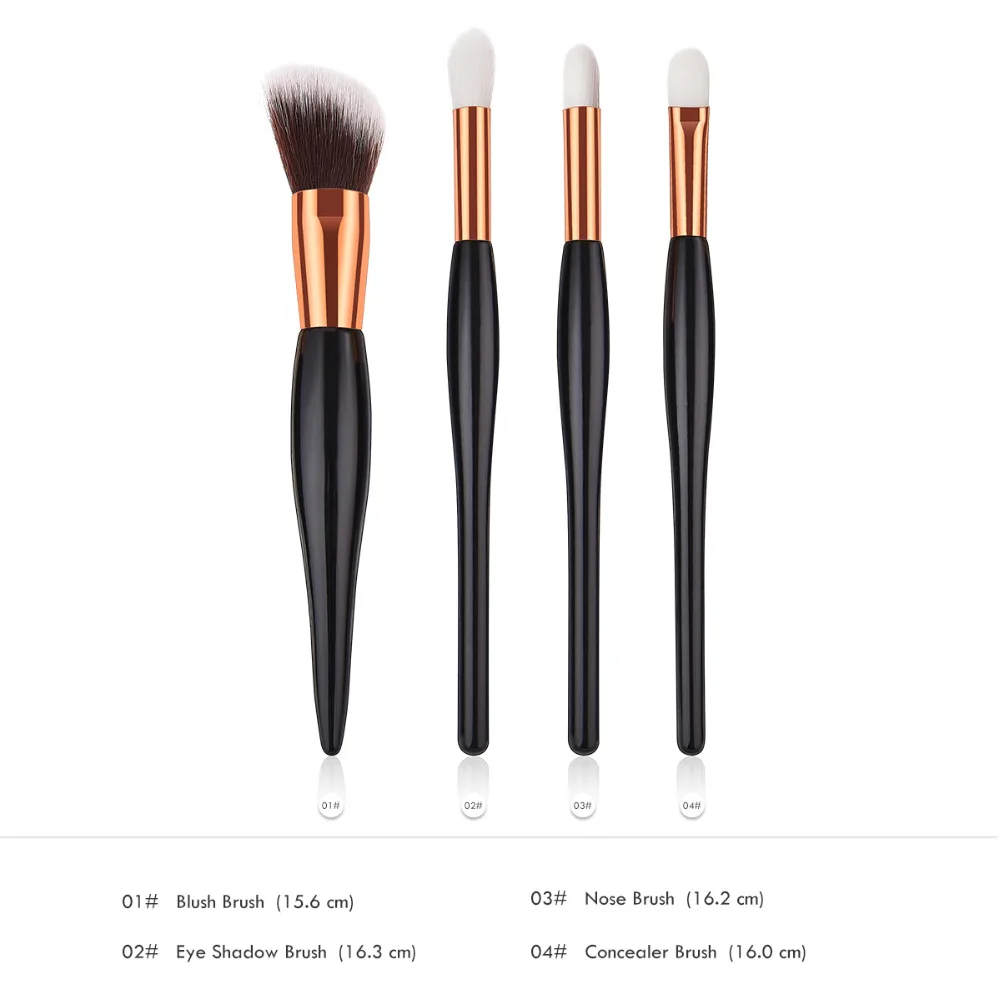 4pcs Black Makeup Brushes set Eyeshadow Brush Portable Cosmetics MakeUp Eye Shadow Foundation Brush Beauty Tool Kits (7)