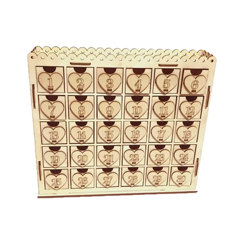 

Wooden Chocolate Cabinet DIY Drawer Countdown Calendar Wedding Party Supplies Decorations Ornament Gift