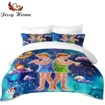 

Gemini Bedding Set 4Pcs Constellation Coverlet Pillowcases Bed Coverlet Polyester Factory Direct Wholesale Animal Patterns