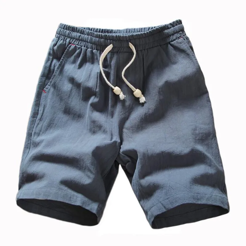 

2019 Men's Solid Flax Shorts Chinese Style Linen Solid Color Short trousers Male Summer Breathable Flax Shorts Plus Size 4XL 5XL