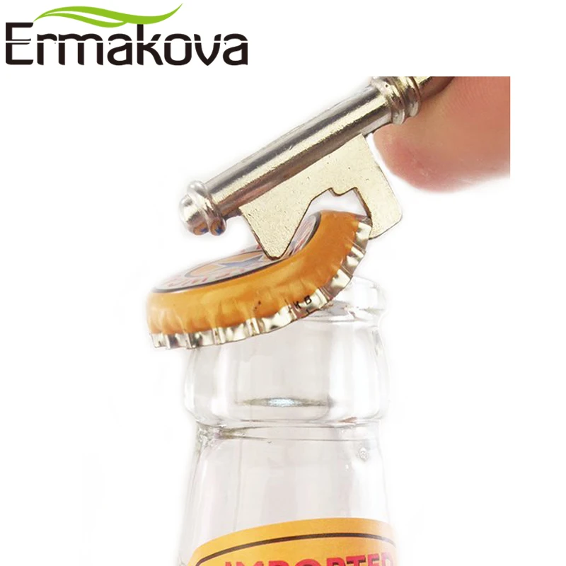 ERMAKOVA 50 шт./лот металлический скелет ключ бутылки Свадебные сувениры подарки