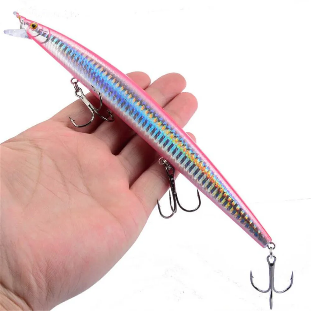 Best selling 1pcs 18cm 24g big long fish Minnow sea fishing lure bait 3D eyes Strong hooks lures for sea fishing Best selling 1pcs 18cm 24g big long fish Minnow sea fishing lure bait 3D eyes Strong hooks lures for sea fishing