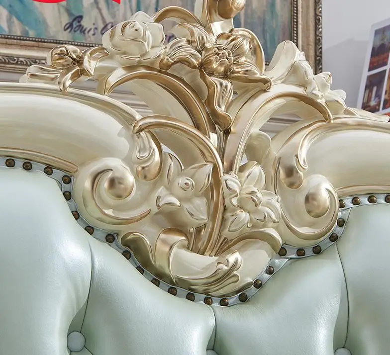 Foshan Factory wholesale New classical genuine leather bedroom set bed Foshan Factory wholesale New classical genuine leather bedroom set bed
