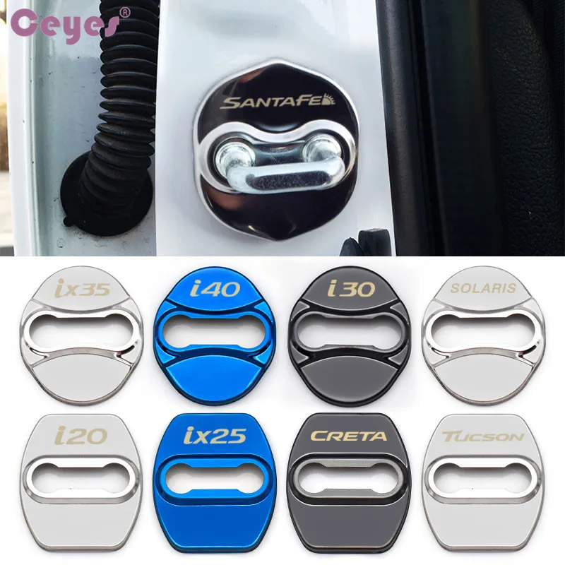 Автостайлинг Ceyes чехлы для дверных замков Hyundai Tucson Creta Santa Fe Ix35 I20 I30 I40 Solaris Ix25