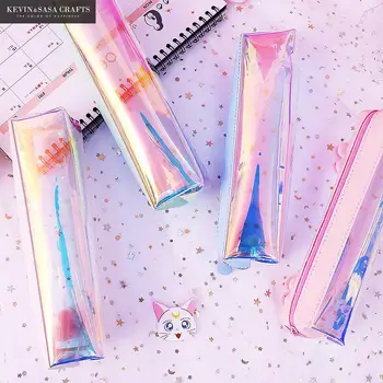 

Iridescent Laser PVC Pencil Case Quality PU School Supplies Stationery Gift Pencilcase School Cute Pencil Box School Tools