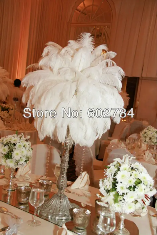

Free Shipping 100pcs/lot white ostrich drab feather ostrich plumes 30-35CM 12-14" for wedding decoration