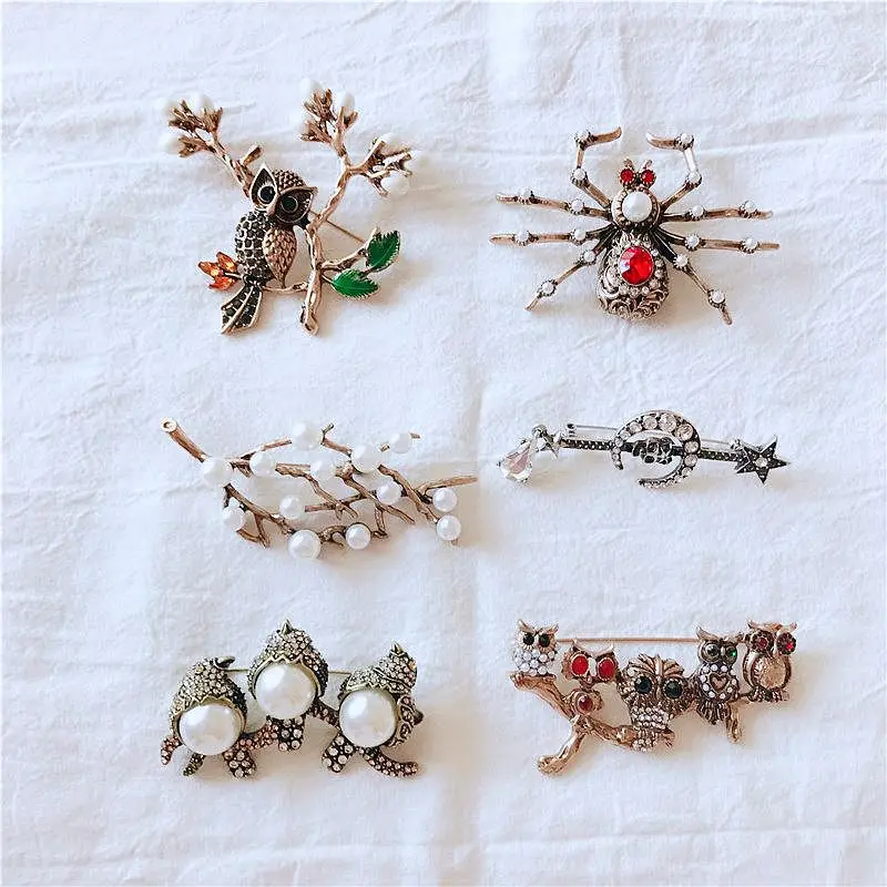 

Free Shipping New Sweet Design Elegant Pearl Alloy Animal Cute Brooches