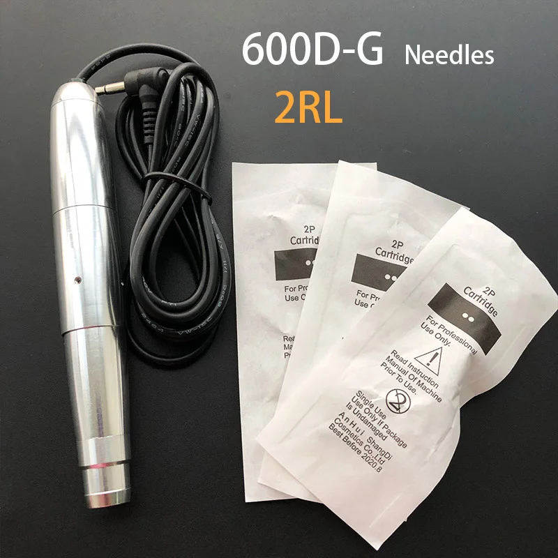 

30pcs 600D-G Agulhas Easy Click Permanent Makeup Needles 2RL For Tattoo Cartridge Needles Rotary Swiss Machine Pen Kits