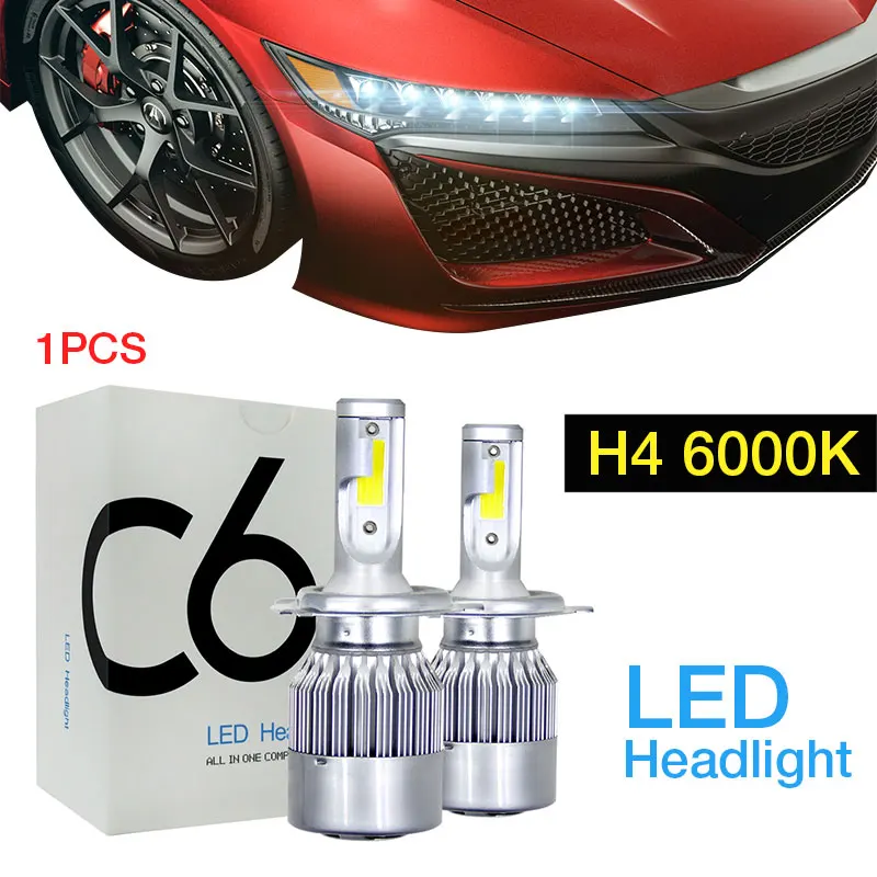 

Vehemo 6000k H4 HB2 9003 H1 H7 led light Car Headlight 6000lm Auto Lamp 32W/72W Universal For bmw Ford focus 3 mazda volkswagen