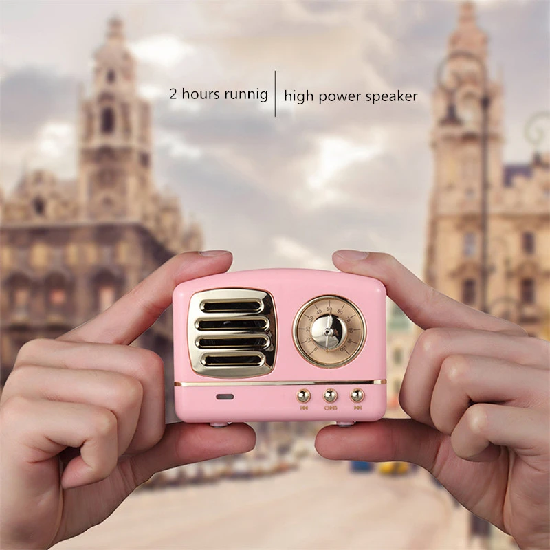 Multi-function Bluetooth Speaker Support USB TF AUX 3D Subwoofer HiFi Sound Retro Portable Mini Wireless Speaker Bluetooth Multi-function Bluetooth Speaker Support USB TF AUX 3D Subwoofer HiFi Sound Retro Portable Mini Wireless Speaker Bluetooth