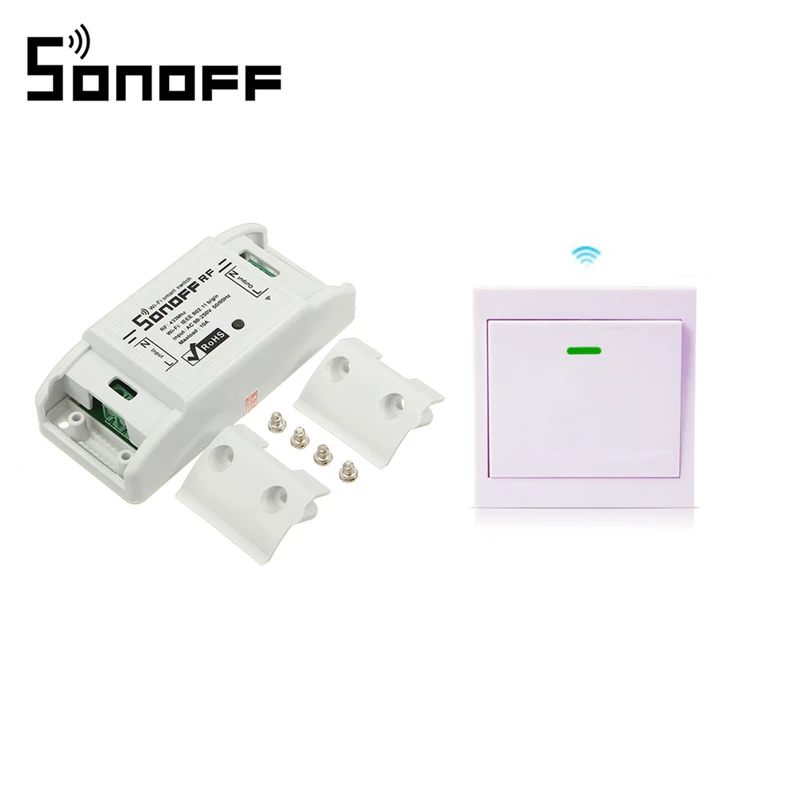 

SONOFF RF 7A 1500W AC90-250V DIY WIFI Wireless Switch Socket Module with 86 Wall Panel Wireless Transmitter Smart Remote Control