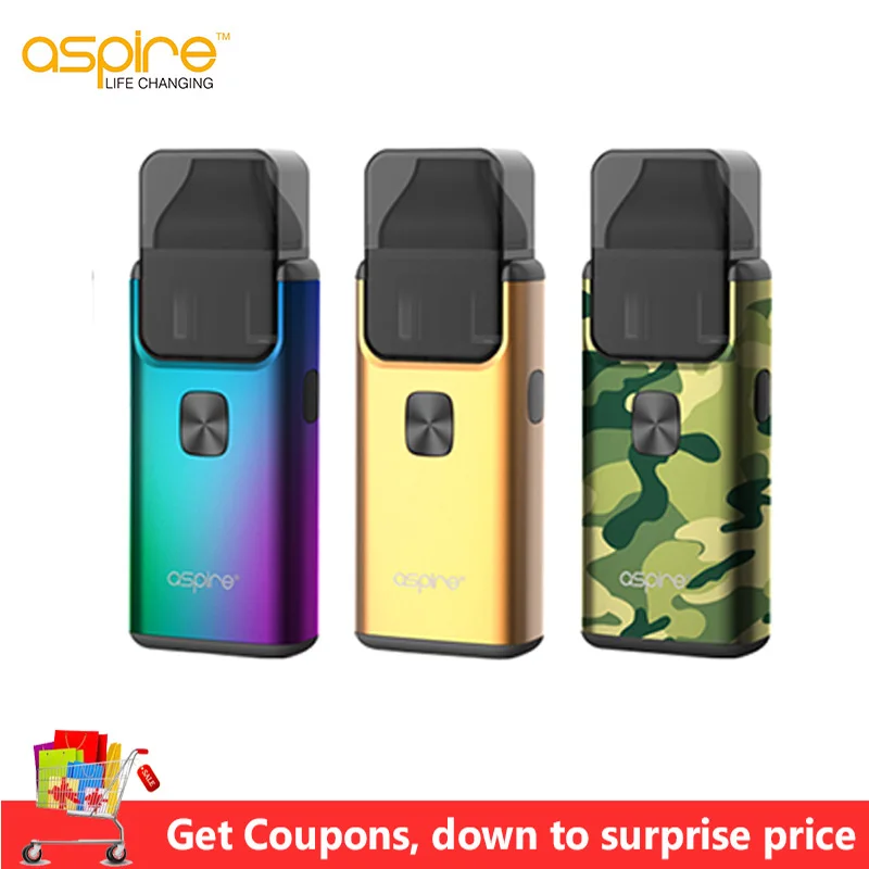 

Original Aspire Breeze 2 AIO Kit With1000mAh Battery 2ml/3ml Breeze 2 Pod Atomizer Electronic Cigarette Vape