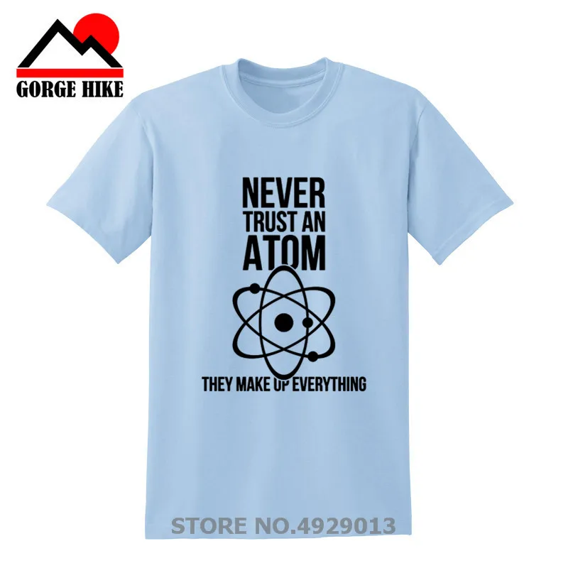 Модная мужская футболка с принтом Never Trust an Atom Bomb Повседневная коротким рукавом и