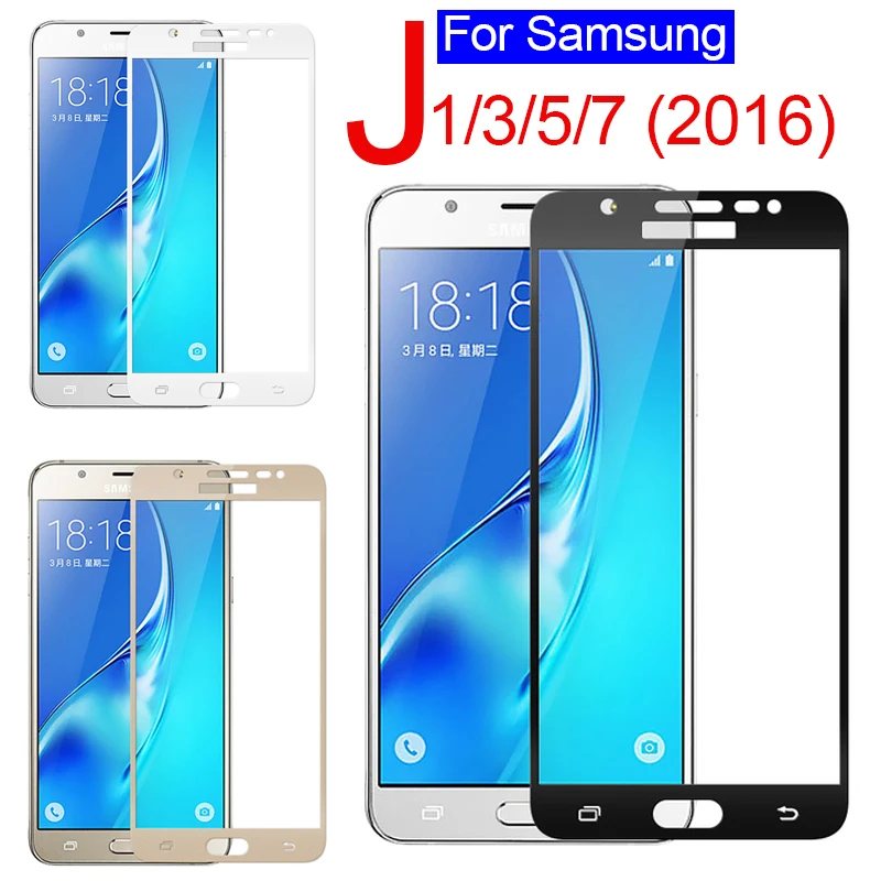 

Full Cover Glass On For Samsung Galaxy J1 J3 J5 J7 2016 Screen Protector J 1 3 5 7 Protective Tempered Glas Sumsung Galax 2.5d