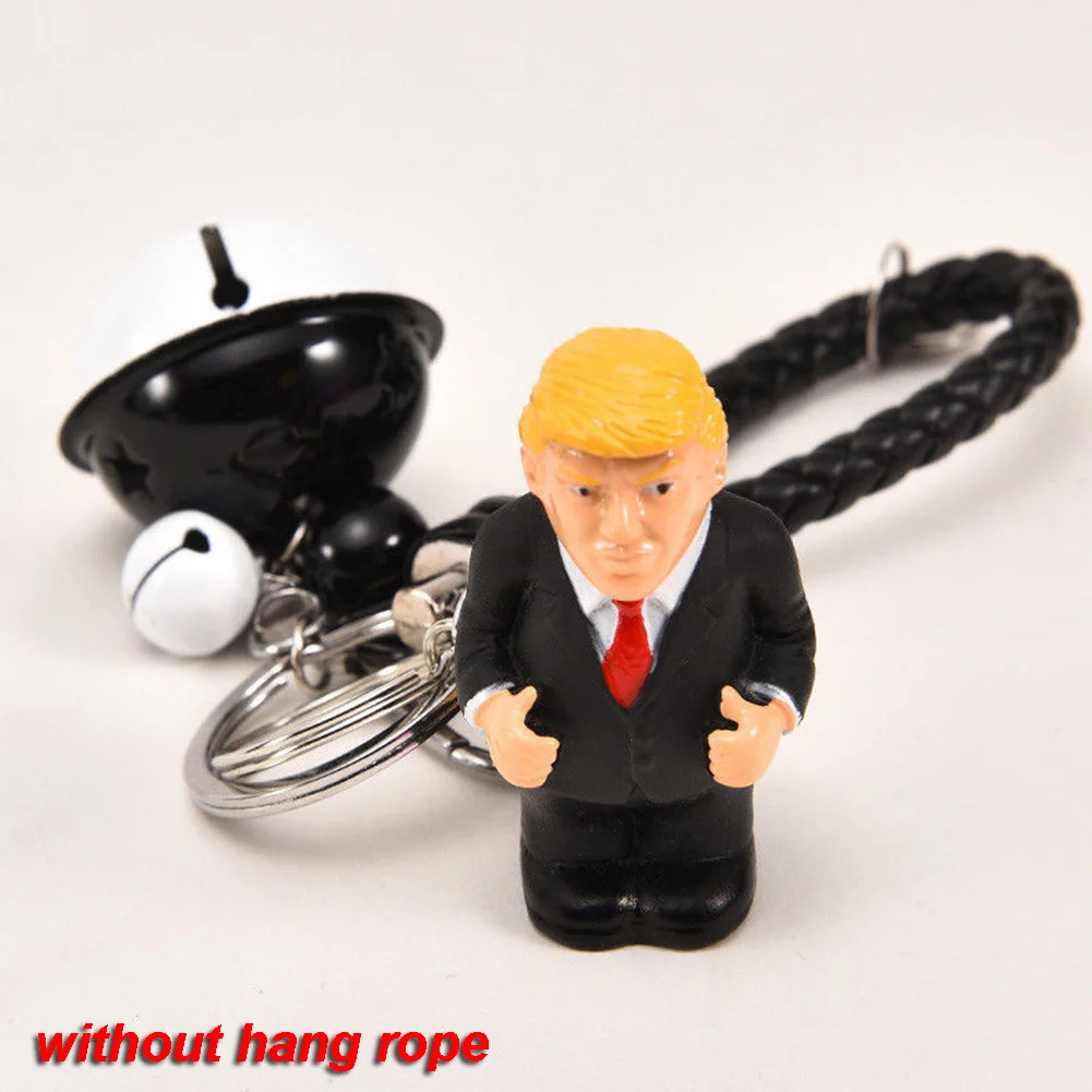 

Car Donald Trump Doll Keychain President Keyring Pendant Squeeze Simulation Funny Toy Poop Spoof Bag